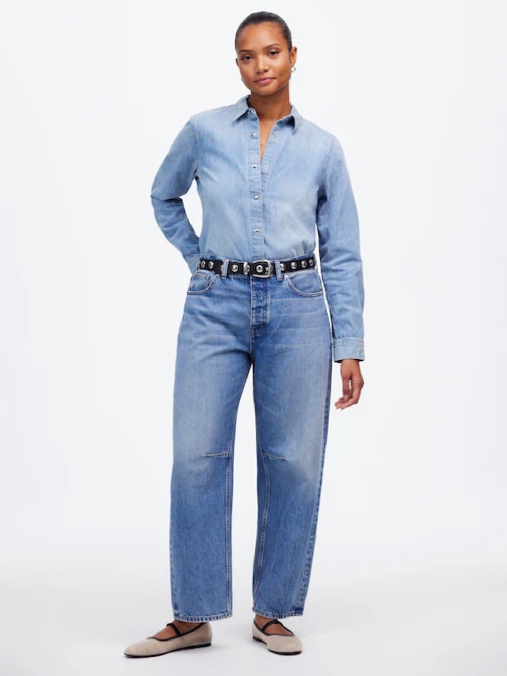 MADEWELL The Curvy Darted Barrel-Leg Jean
